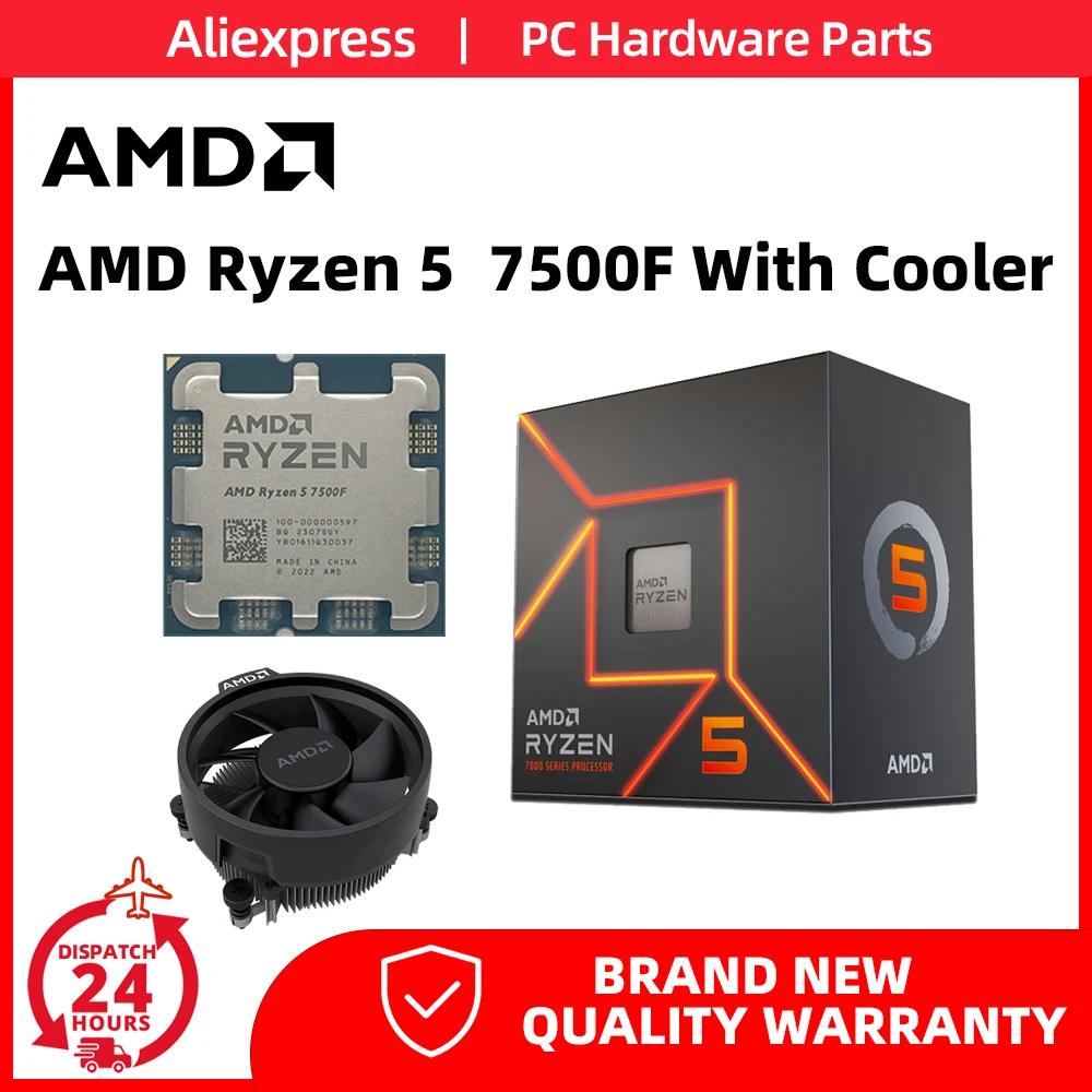 AMD Ryzen 5 7500F CPU Wraith ڽ  , 3.7GHz 6 ھ 12  AM5 μ ŰƮ, 5NM L3 = 32M, B650 Ʈ 